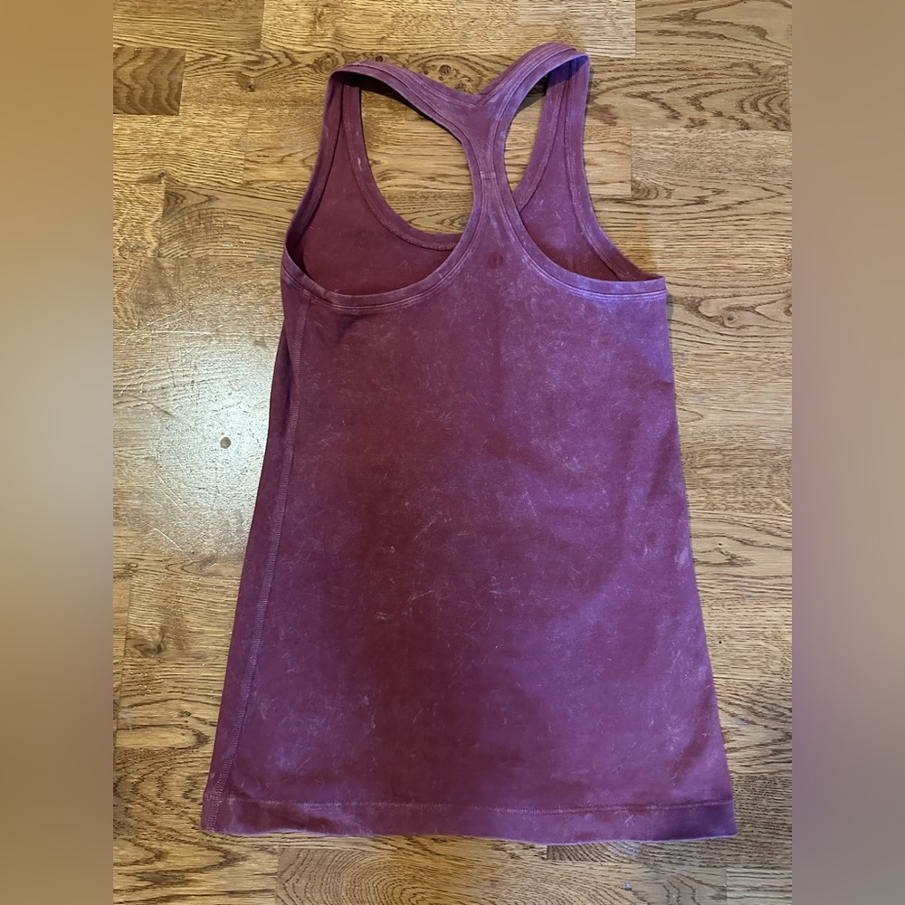 Lululemon 🍋 Cool Racerback Top Dye Washed Chianti Size 4 - Picture 7 of 12